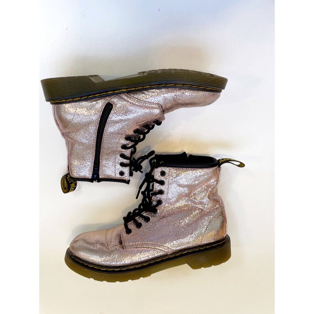 Dr. Martens Crinkle Metallic Lace Up Boots, Women's Size 5 - Picture 3 of 8